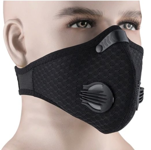 Maschera facciale traspirante in neoprene anti-inquinamento