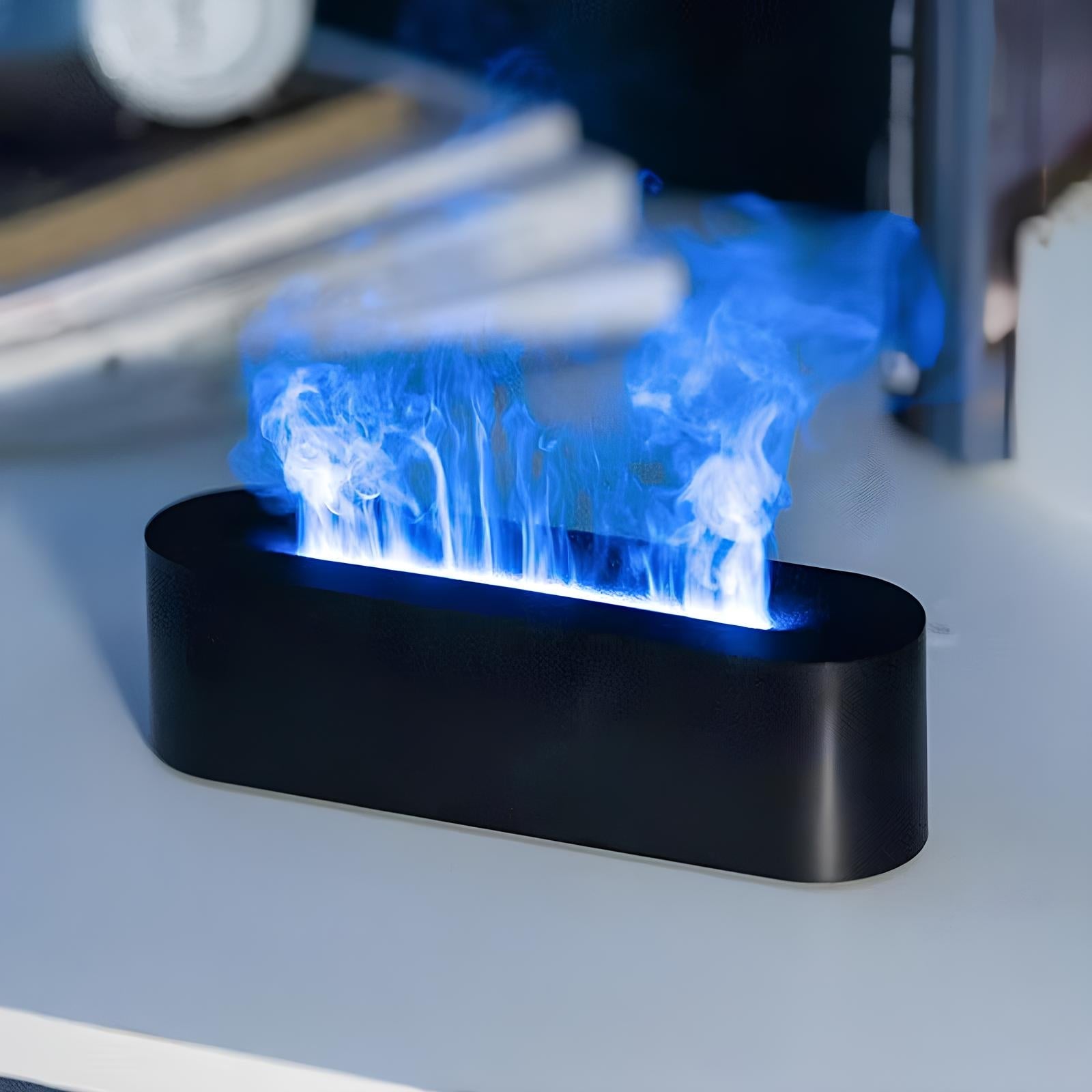 Lámpara humidificadora con efecto llama de aromaterapia