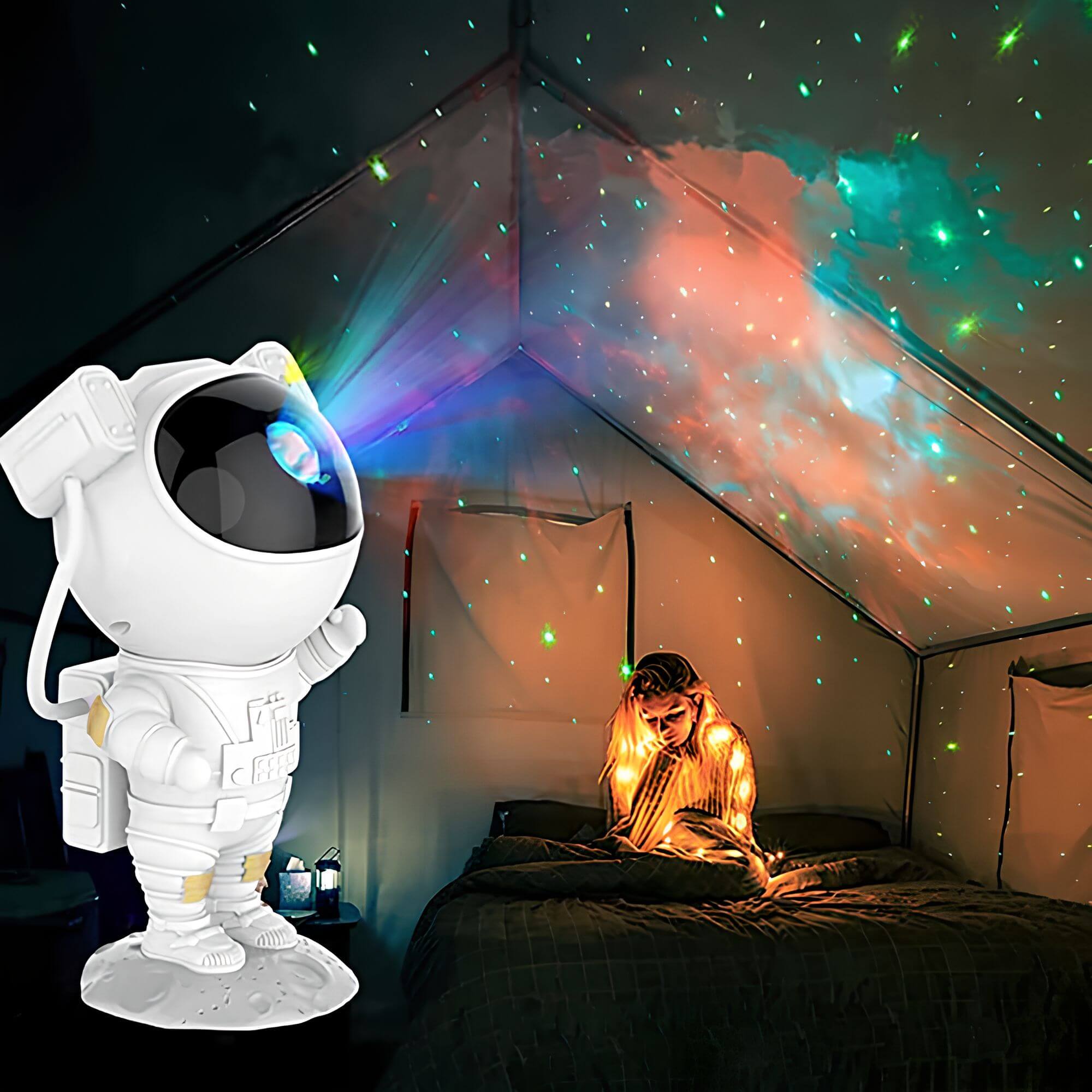 Sternprojektor Astronaut Galaxie Nachtlicht