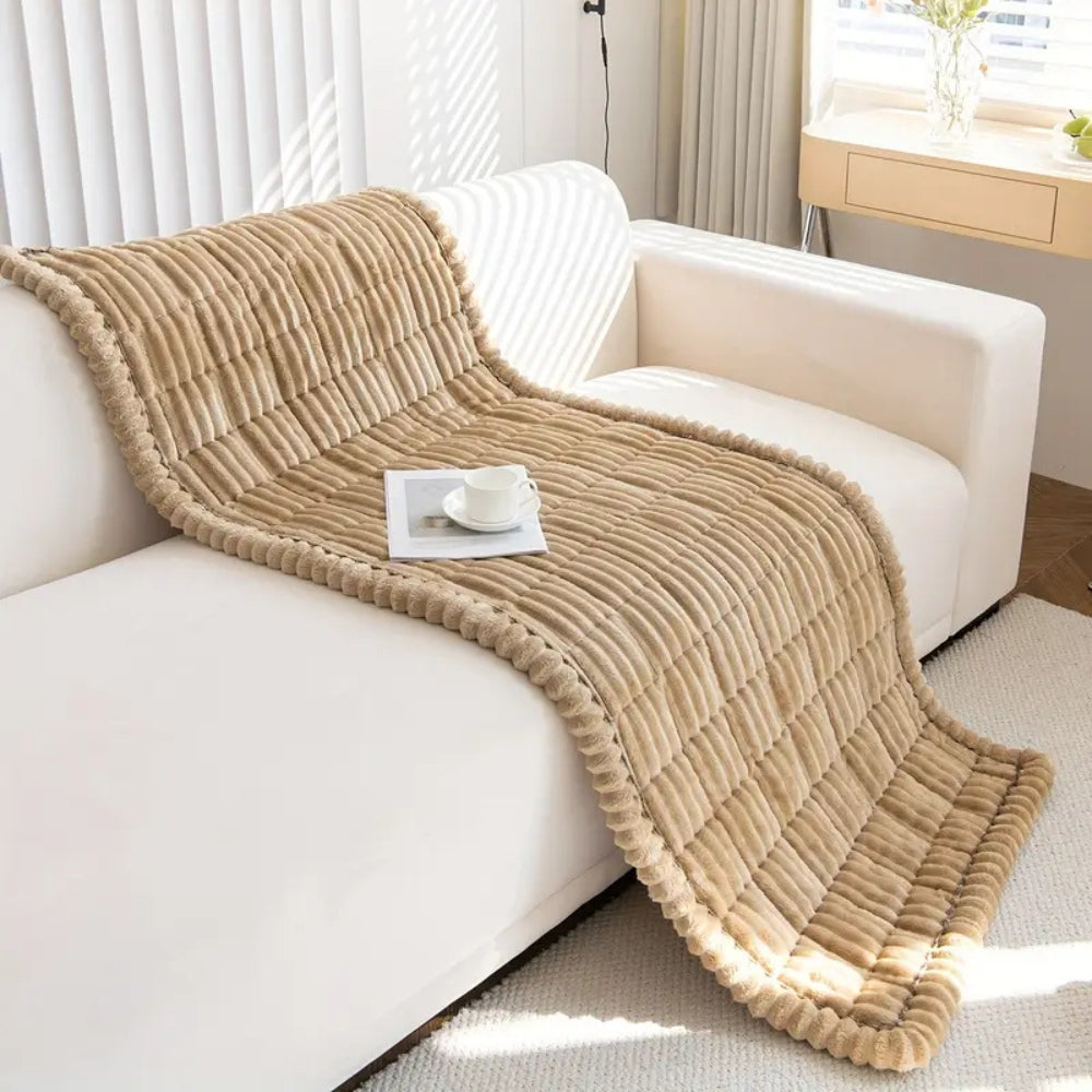 Housse de canapé en flanelle motif matelassé