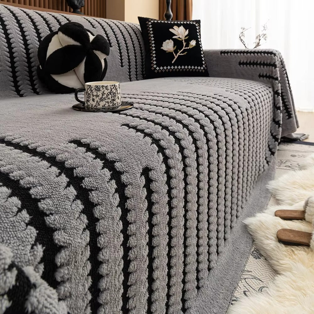 Housse de canapé design vintage capitonné en microfibre