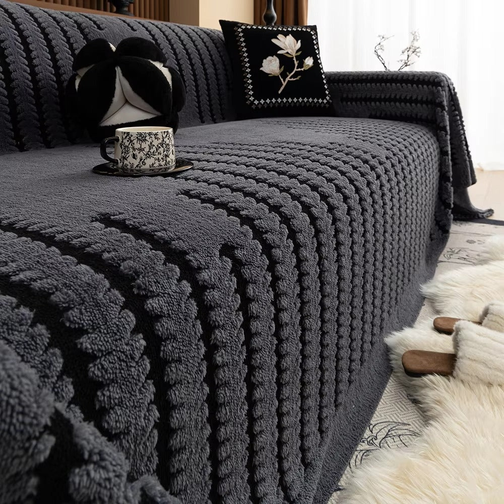 Housse de canapé design vintage capitonné en microfibre