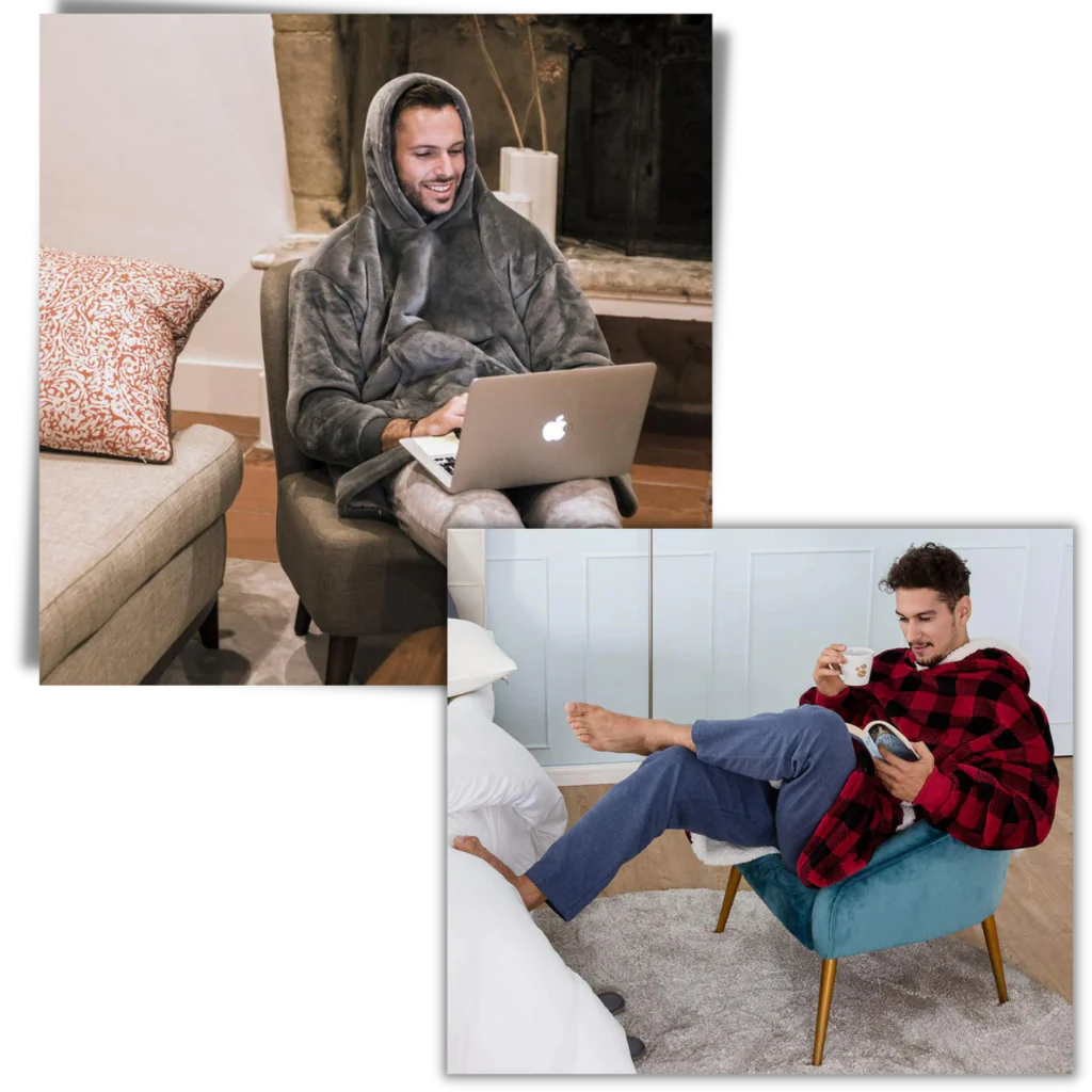 Damska bluza-koc oversize | Ciepła bluza polarowa