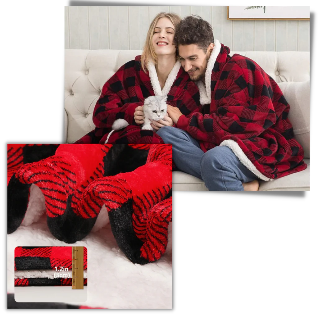 Damska bluza-koc oversize | Ciepła bluza polarowa
