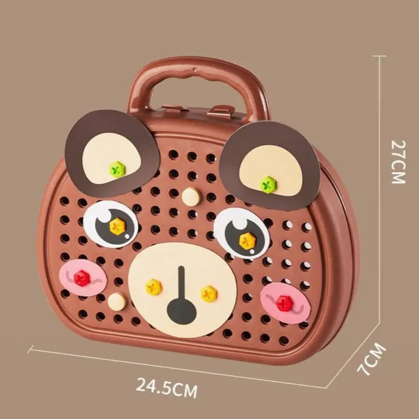 Kids Wooden Construction Toy Set