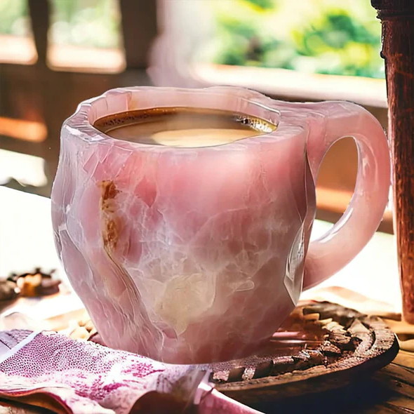 Tasse en céramique effet cristal pour café