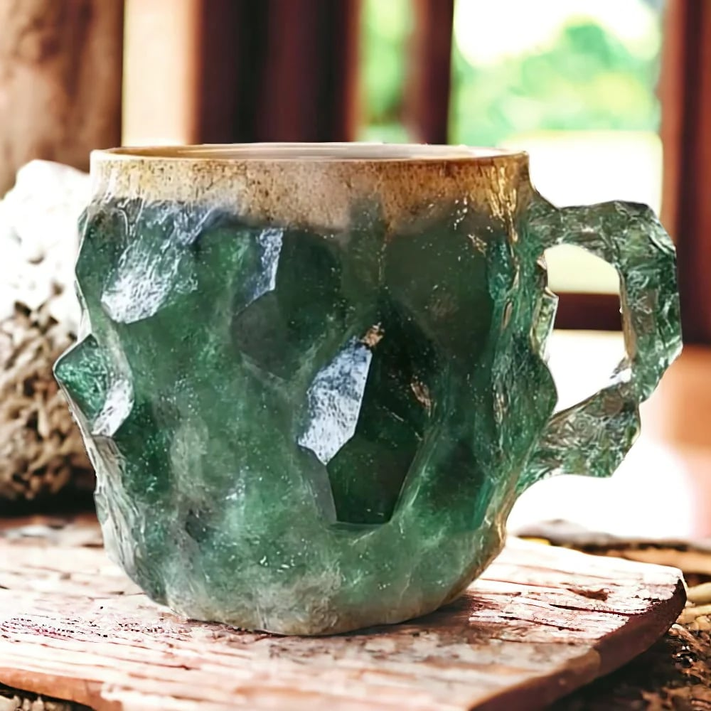 Tasse en céramique effet cristal pour café