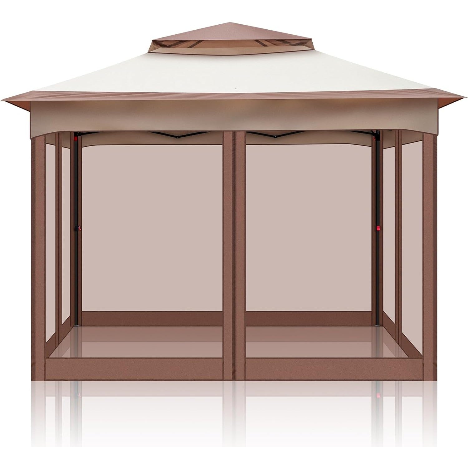 Gazebo da giardino con tenda e lati in rete