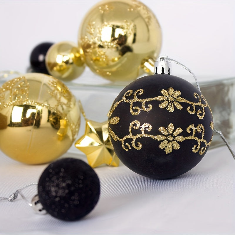 Juego de Bolas para Árbol de Navidad – Adornos Colgantes de Plástico