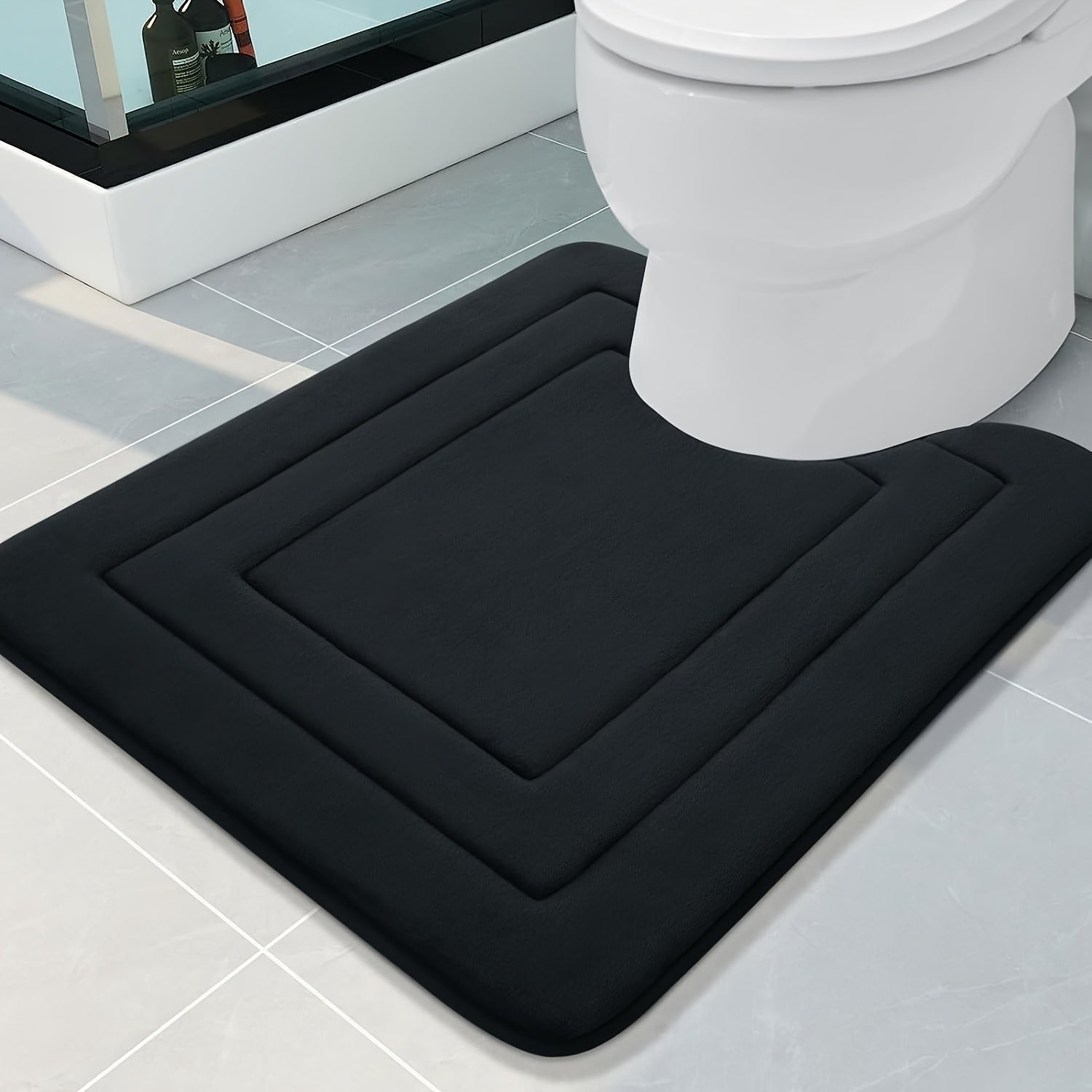 Alfombrilla de baño con acolchado de espuma viscoelástica para mayor comodidad