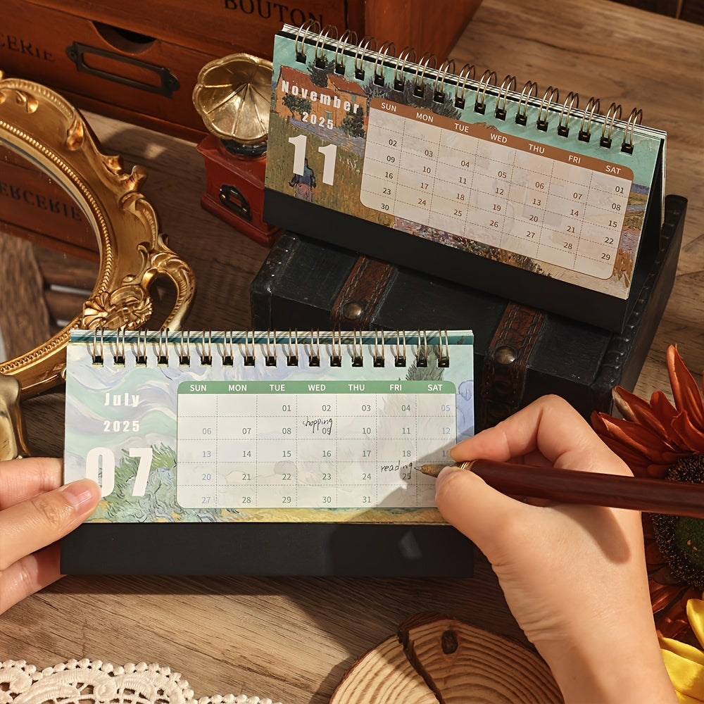 Calendario da scrivania con design artistico vintage