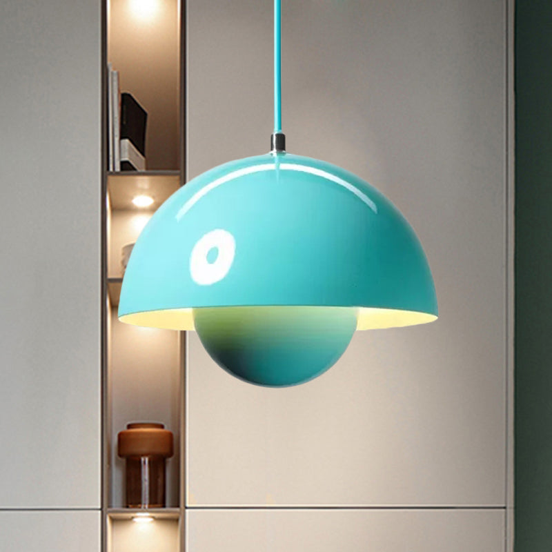 Lampada a sospensione moderna con cupola in metallo