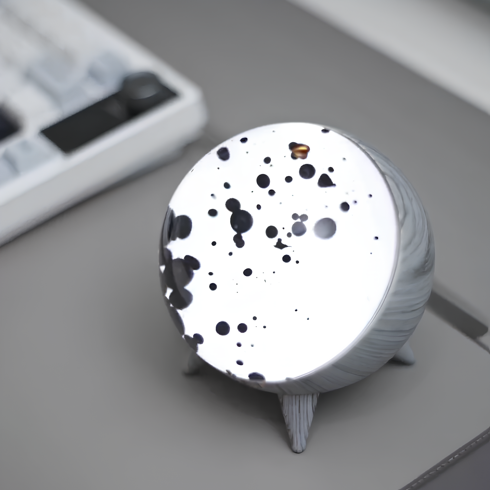 Nowoczesna lampa z wyświetlaczem ferrofluidu Bluetooth