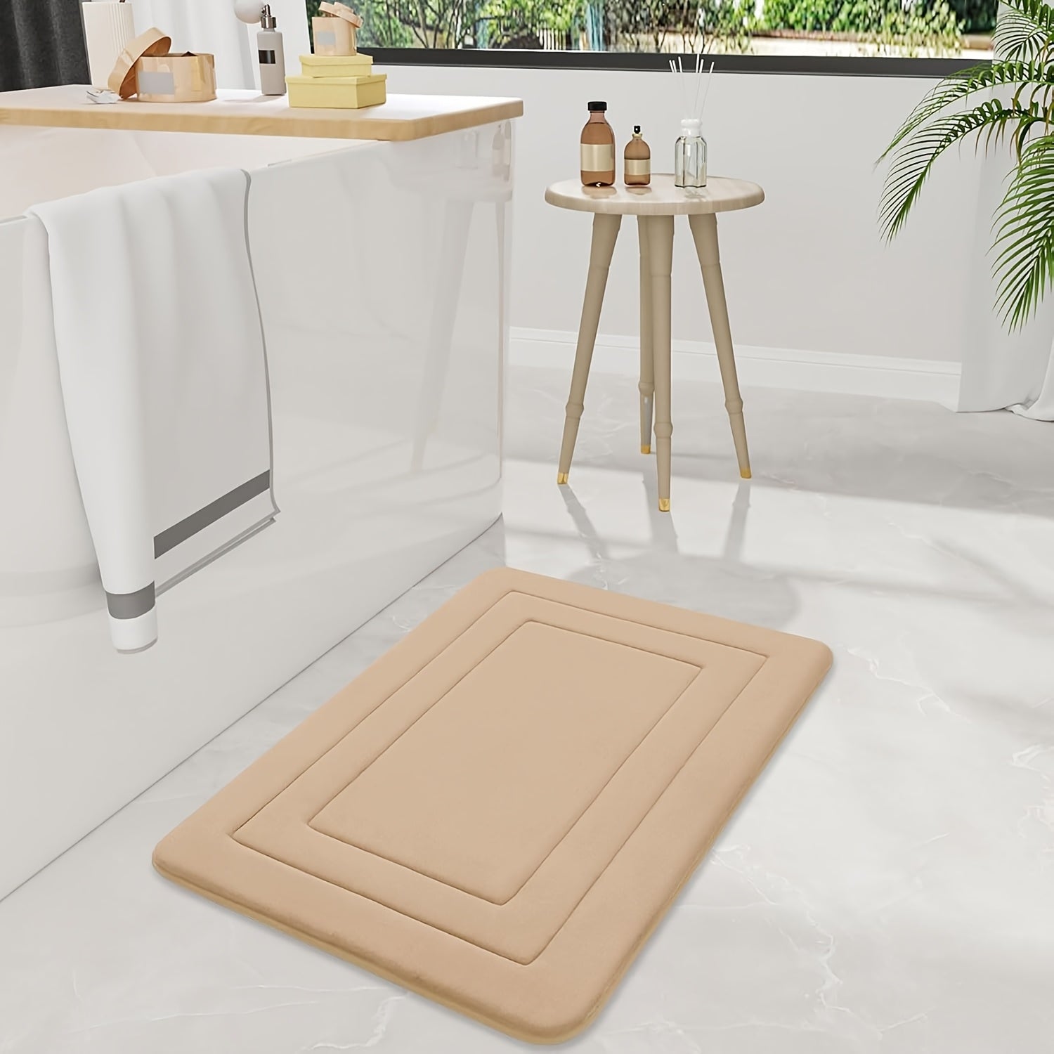 Bath Mat with Memory Foam Cushioning Comfort