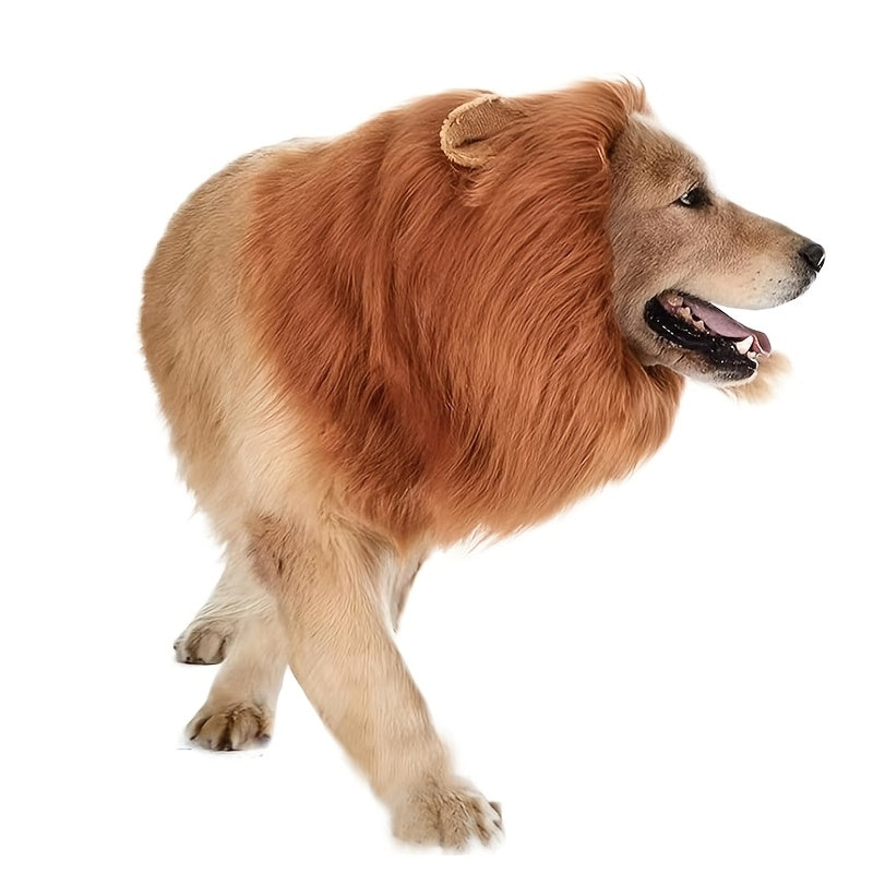 Costume di Halloween con criniera da leone realistico per cane | Regolabile e leggero