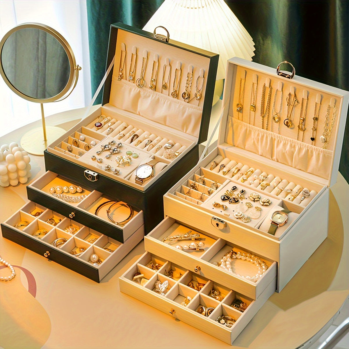 Jewelry Box Leather Organizer for Accessories