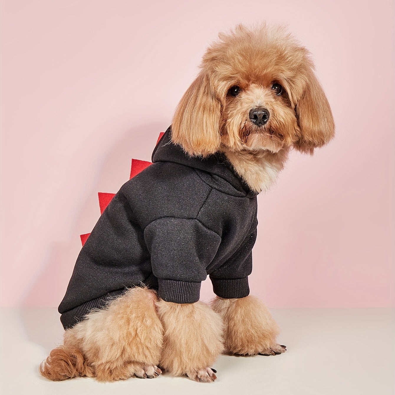 Hund Halloween Kostüm Fleece Dinosaurier Kapuzenpullover | Haustier Outfit Warm