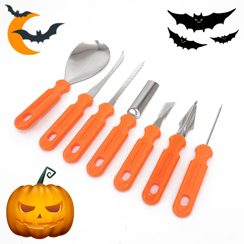 Kit de tallado de calabazas de acero inoxidable para Halloween | Calabazas talladas fáciles