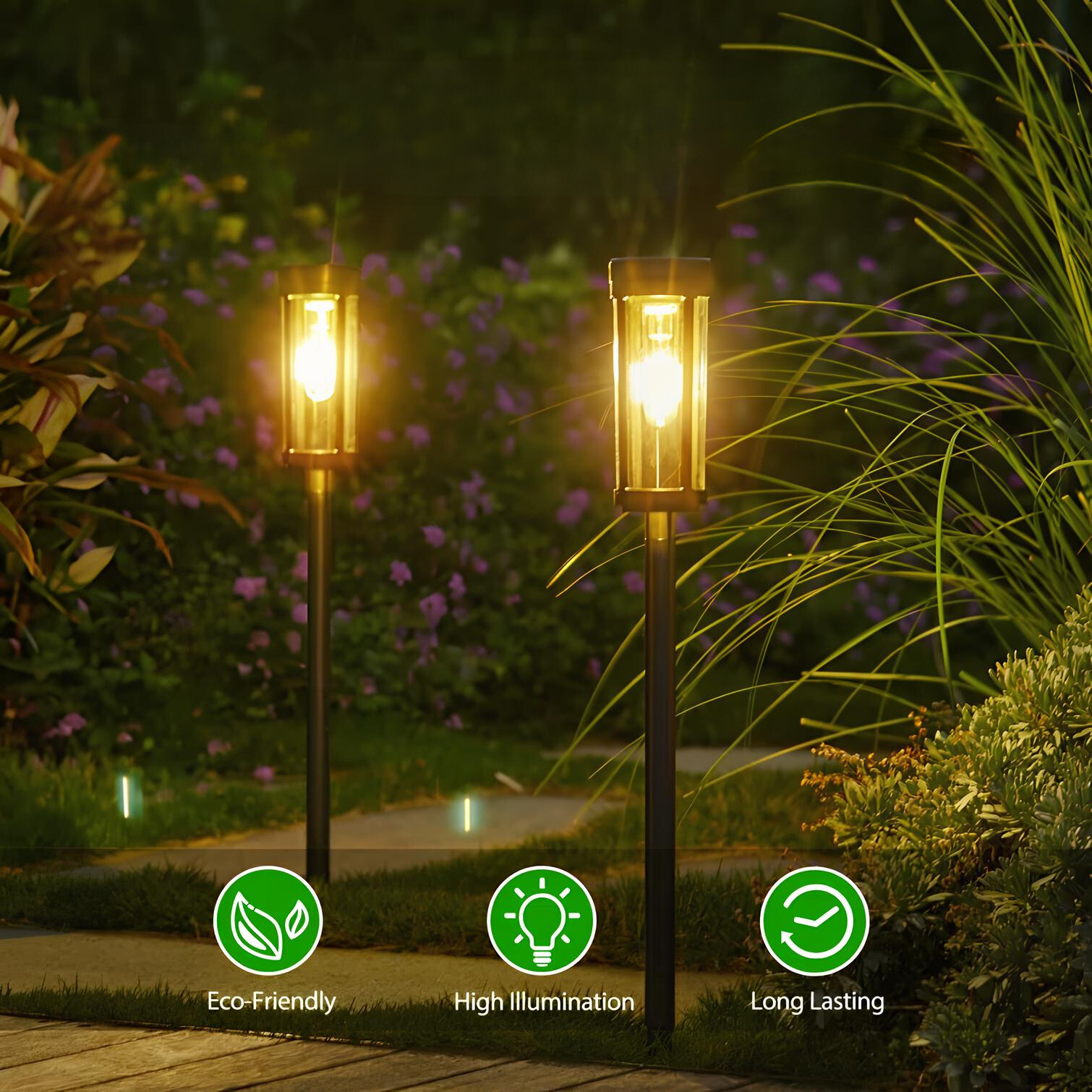 Luz de jardín solar para exteriores