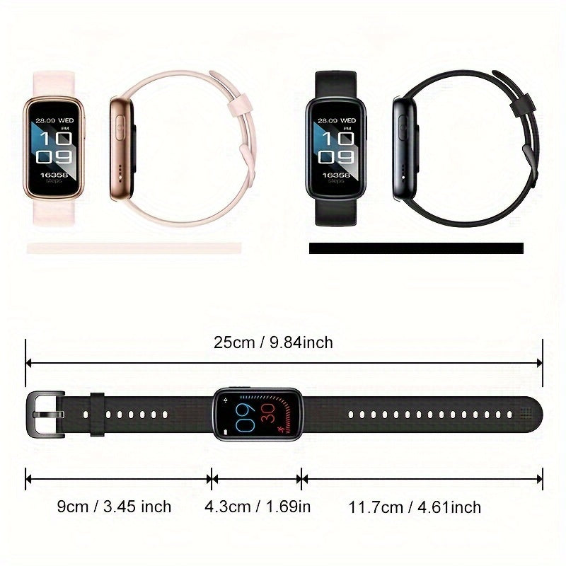 Reloj inteligente impermeable rastreador de fitness de silicona