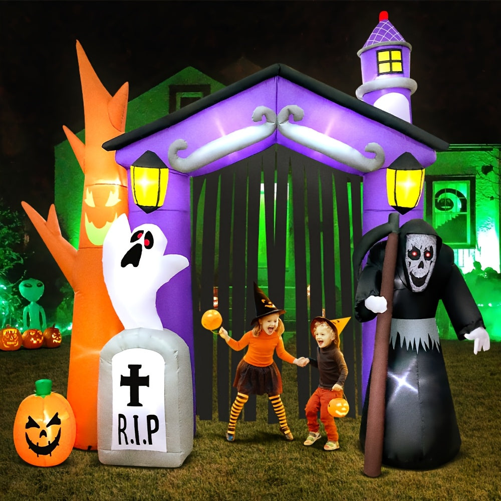 Halloween Spooky Inflatable Archway Decoration | Glowing Yard Entrance