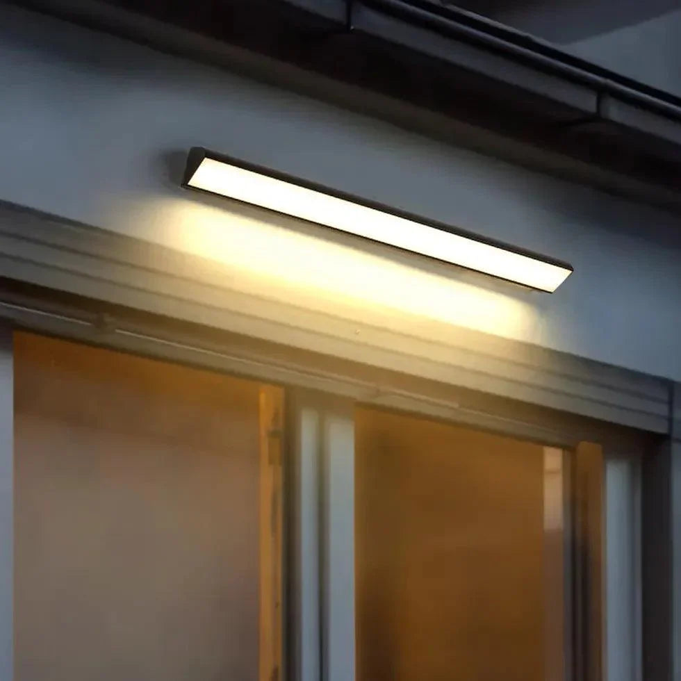Aplique de pared para exterior LED negro resistente a la intemperie moderno