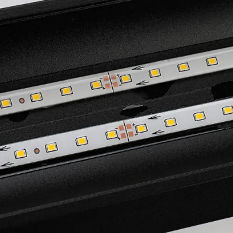 Aplique de pared para exterior LED negro resistente a la intemperie moderno