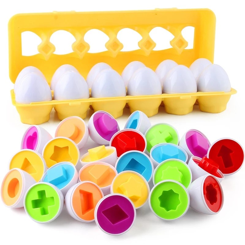 Juguetes Educativos Huevos para Emparejar Formas y Colores