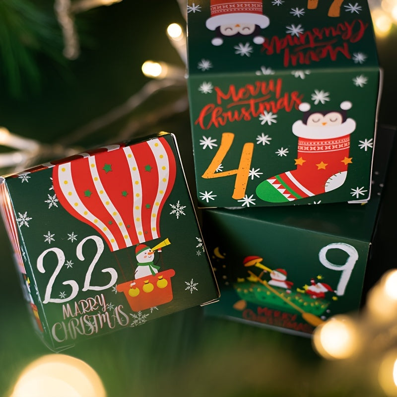 Set Calendario dell'Avvento Natalizio con Scatole Regalo
