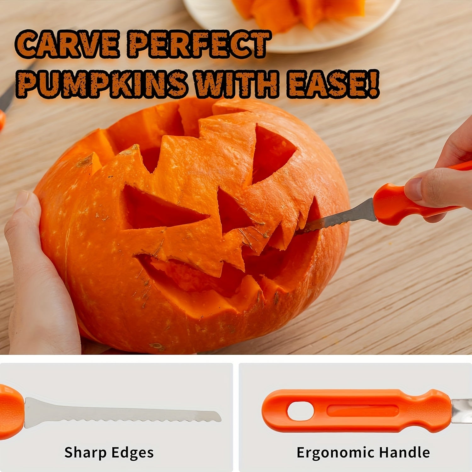 Kit de tallado de calabazas de Halloween para calabazas talladas fácilmente | Herramientas reutilizables