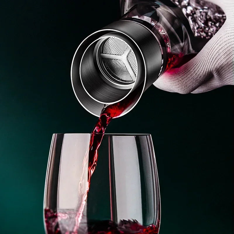 Crystal Glass Wine Decanter Aerator Carafe