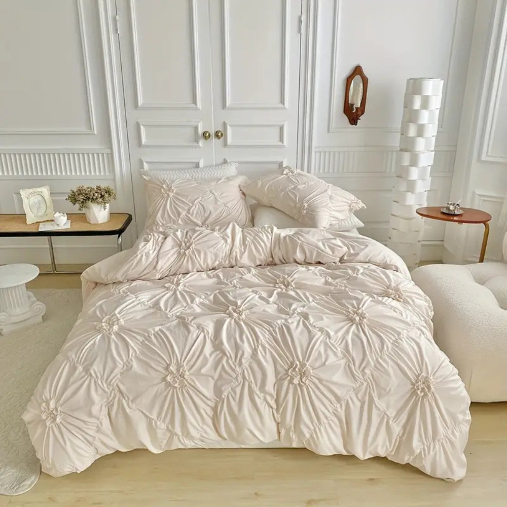 Blanket Pleated Microfibre Bedding Set