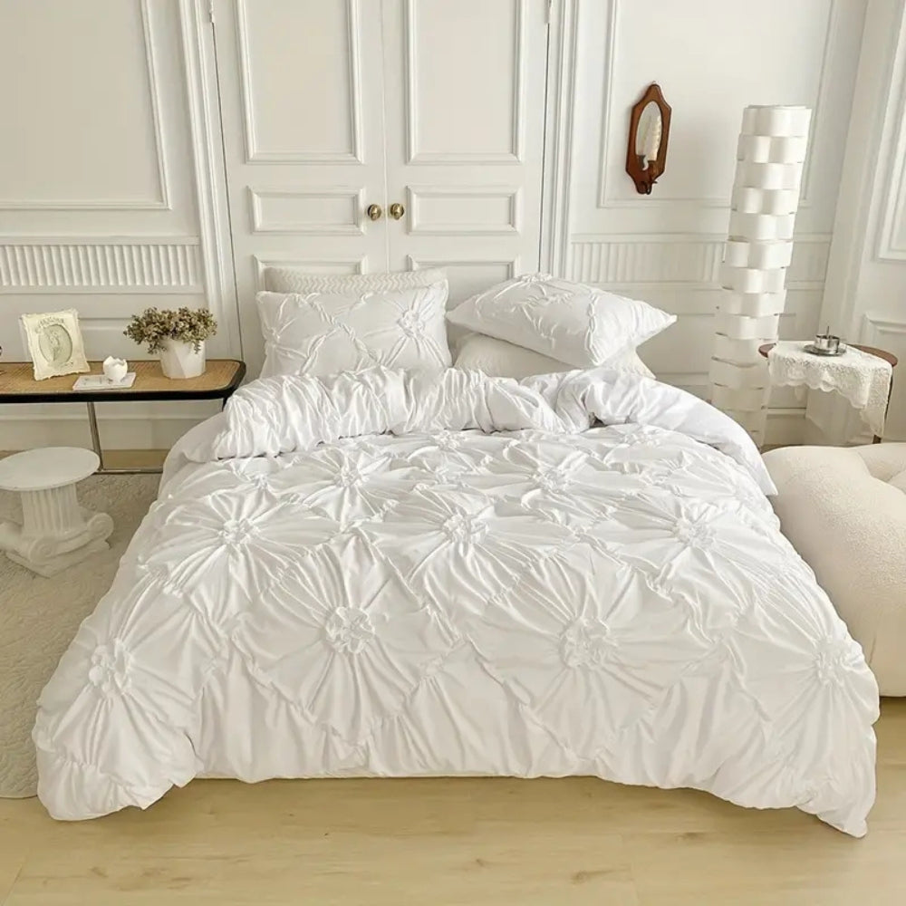 Blanket Pleated Microfibre Bedding Set