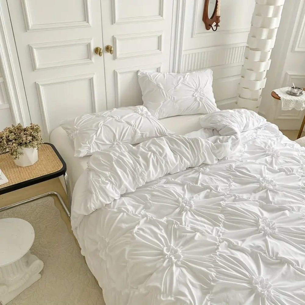 Blanket Pleated Microfibre Bedding Set