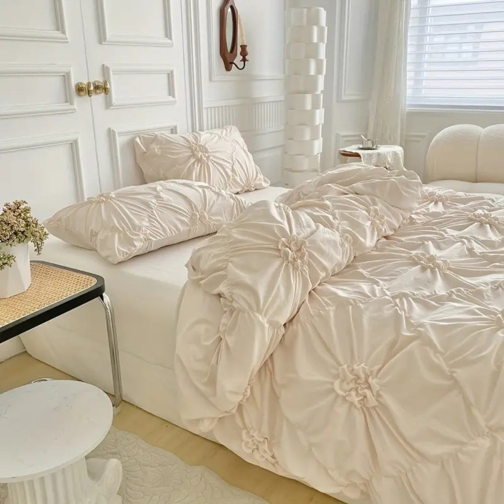 Blanket Pleated Microfibre Bedding Set