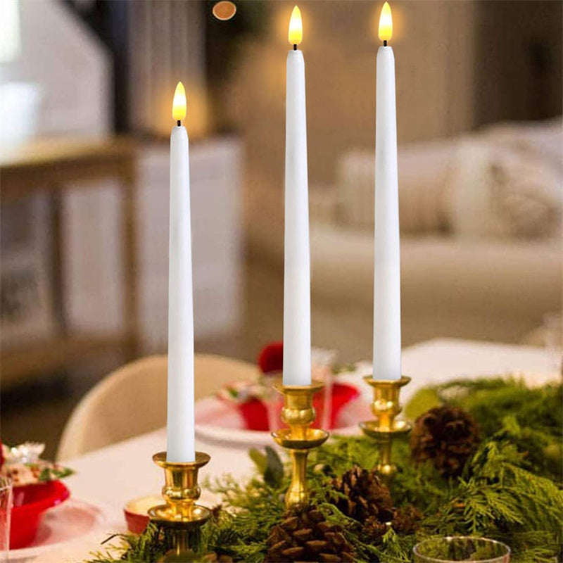 Set di Candele a Taper senza Fiamma a LED