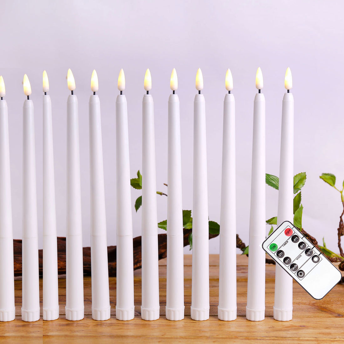 Set di Candele a Taper senza Fiamma a LED