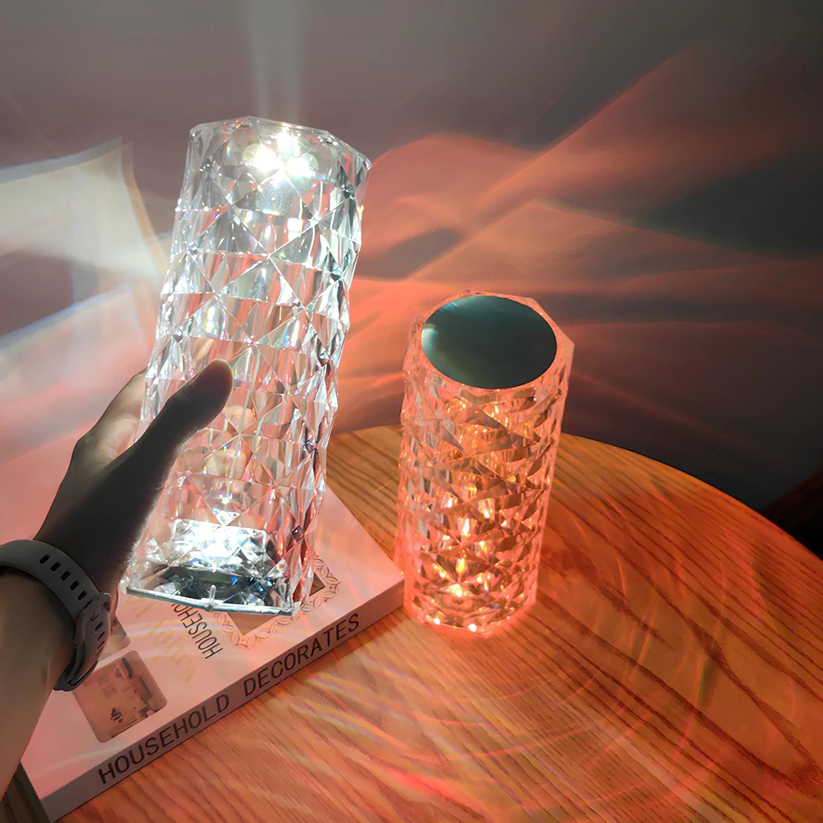 Lámpara de mesa con sensor táctil acrílico