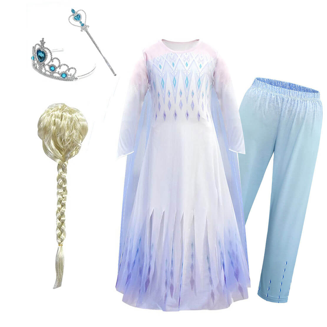 Disfraz de princesa para niñas Halloween largo maxi