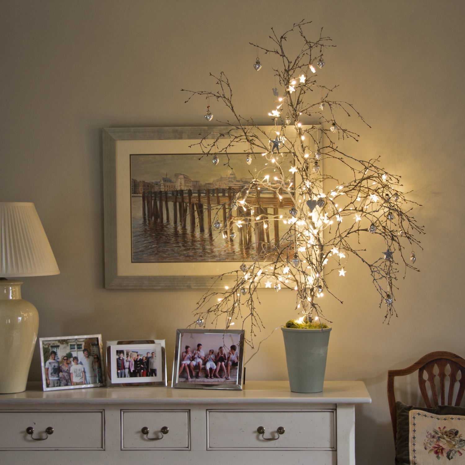 Luces de cadena con estrella LED para decoración navideña