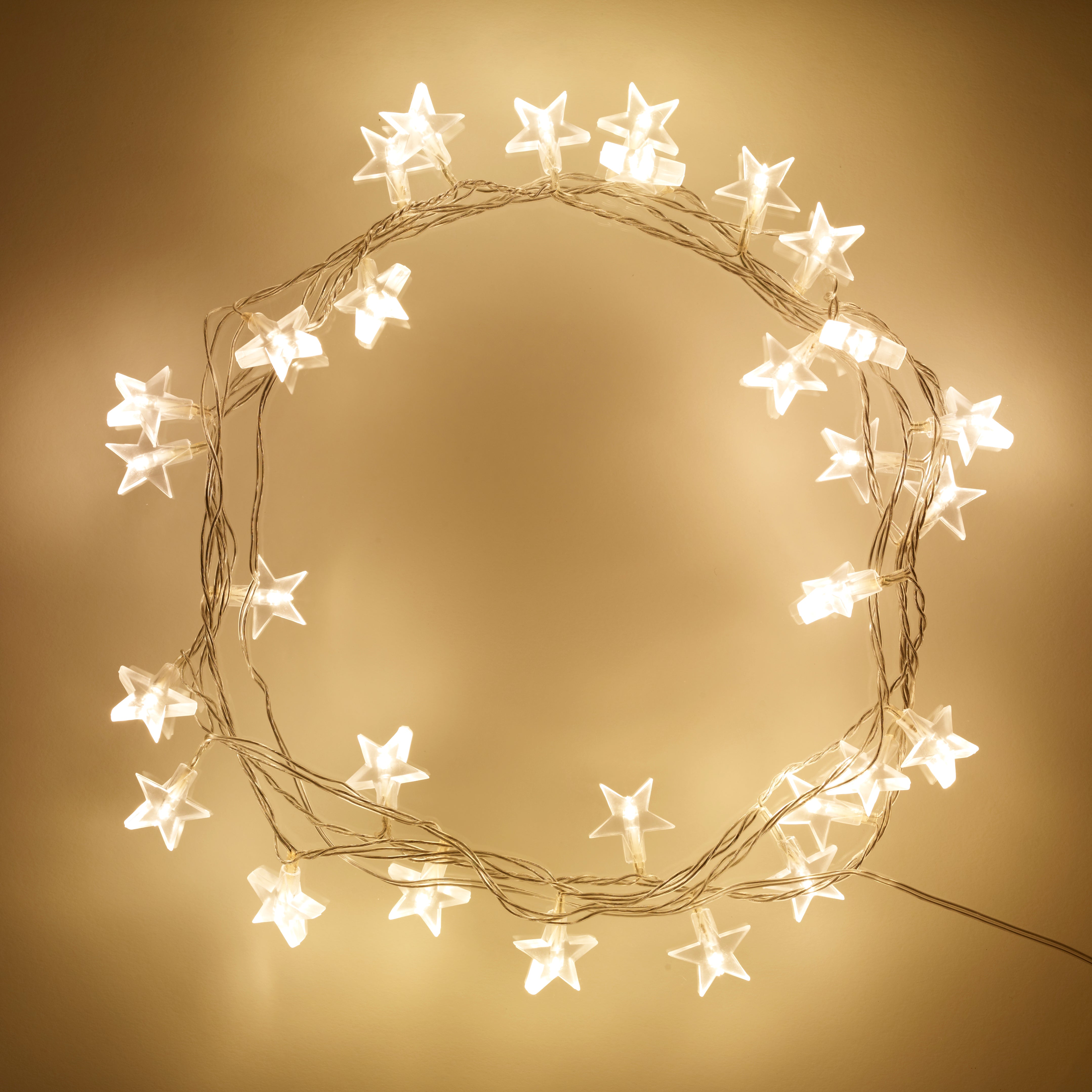 Luces de cadena con estrella LED para decoración navideña