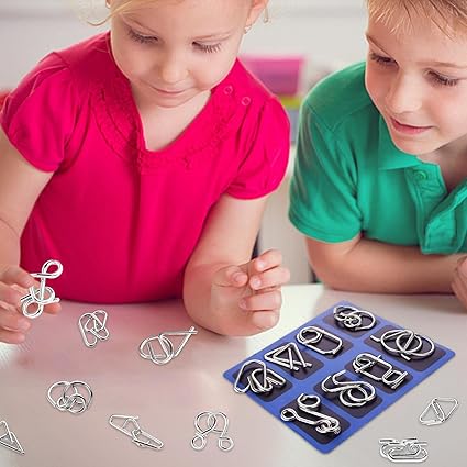 Metal Brain Teaser Puzzle Game Set