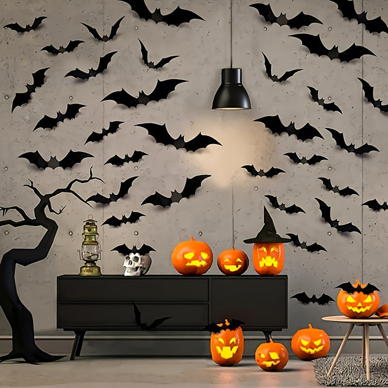 Wall Stickers 3D Halloween Bat Decorations Set