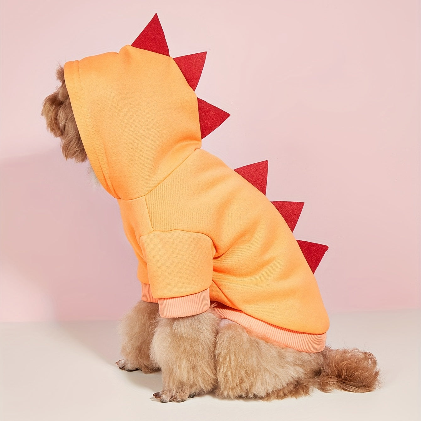 Hund Halloween Kostüm Fleece Dinosaurier Kapuzenpullover | Haustier Outfit Warm