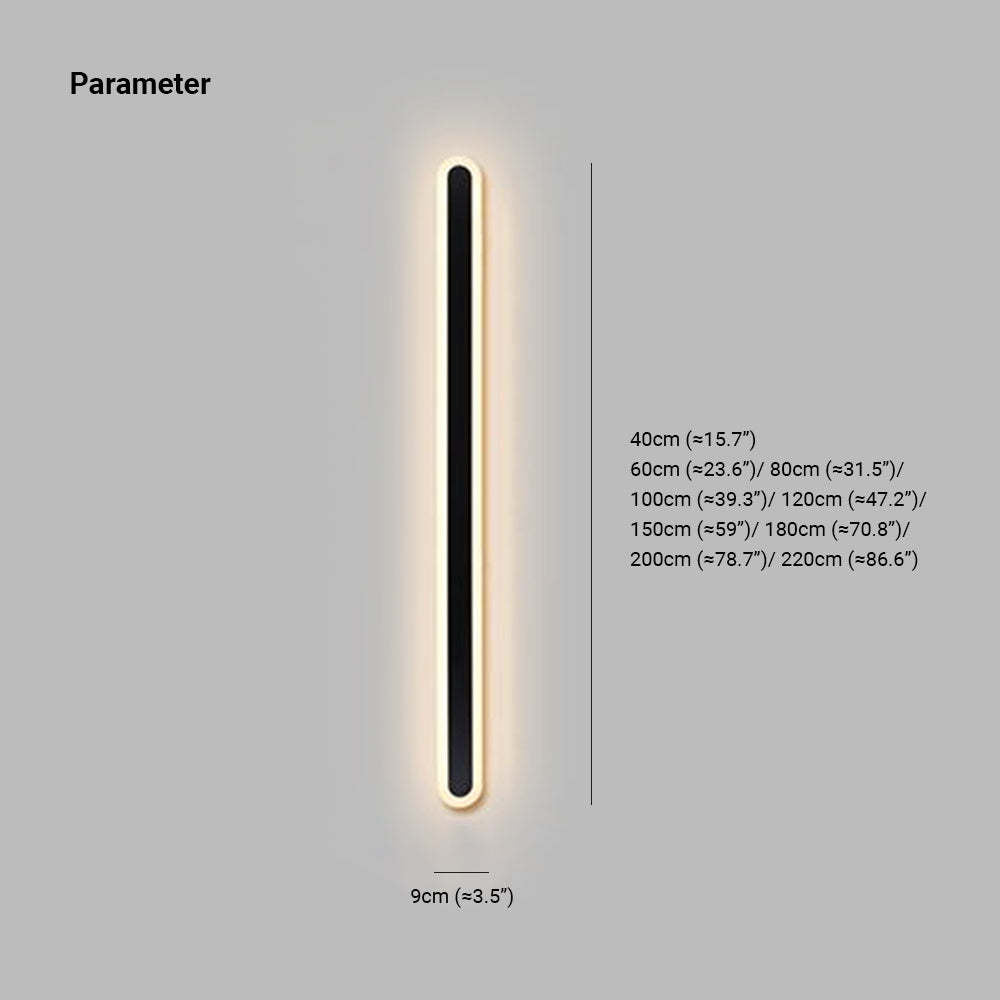 Lámpara de pared para exterior moderna, negra, resistente al agua