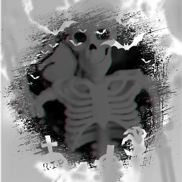 Halloweenowy gotycki wieniec z dynią i szkieletem | Straszna dekoracja ścienna