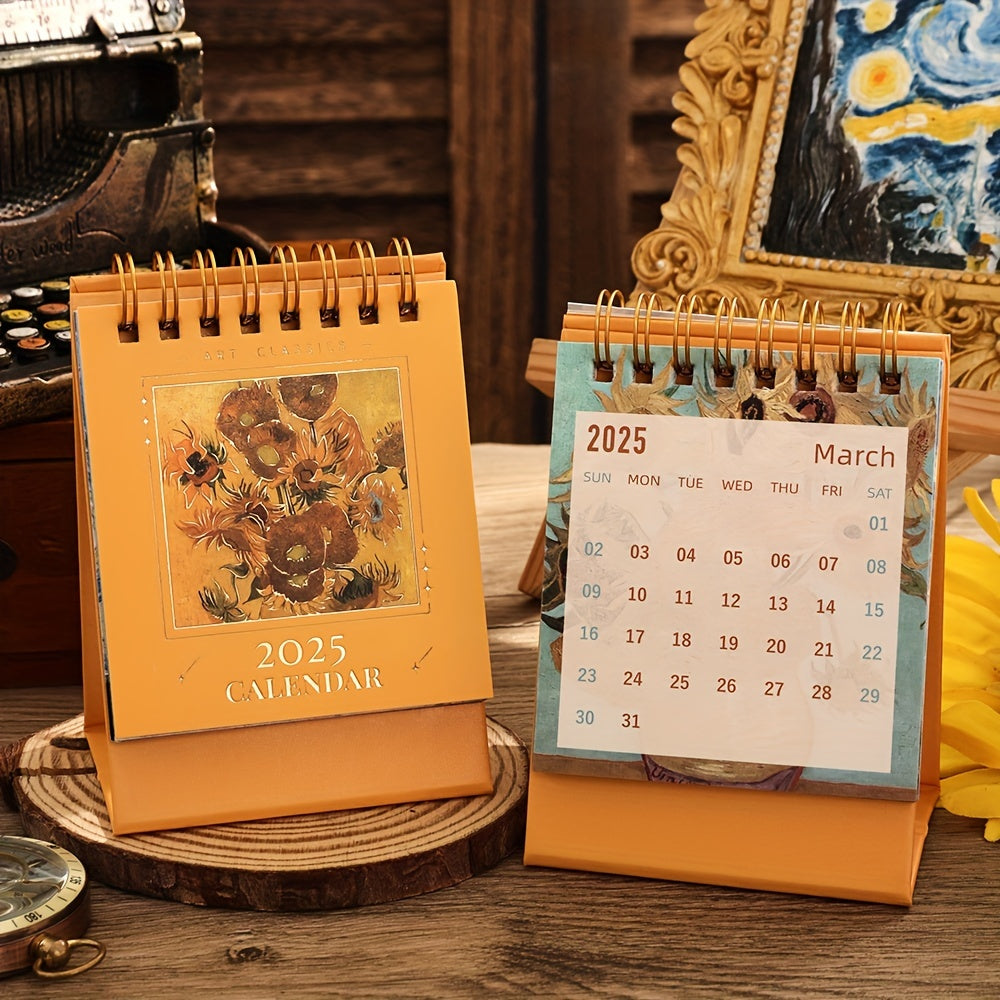 Calendario da scrivania con design artistico classico