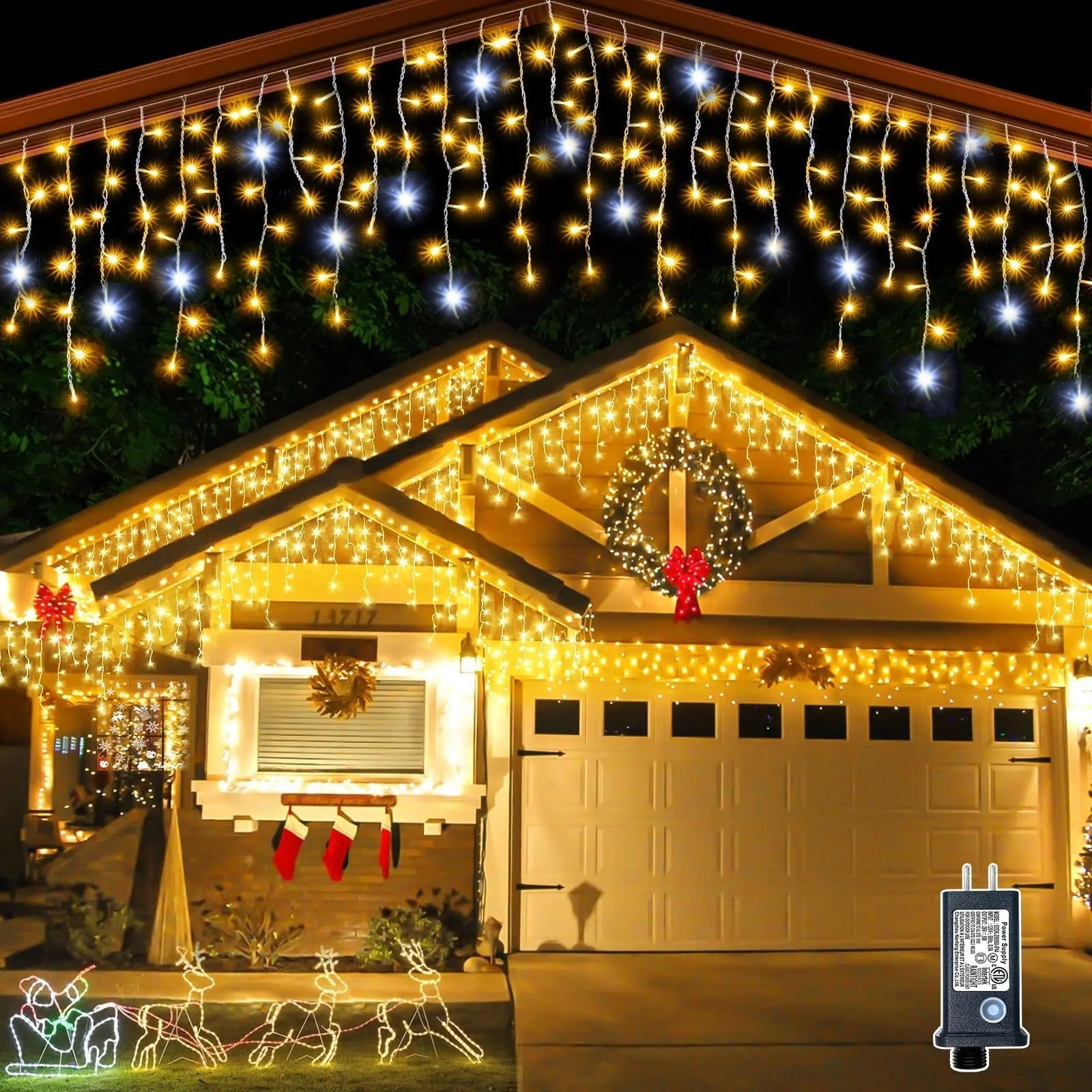 Luces de decoración navideña LED para exteriores