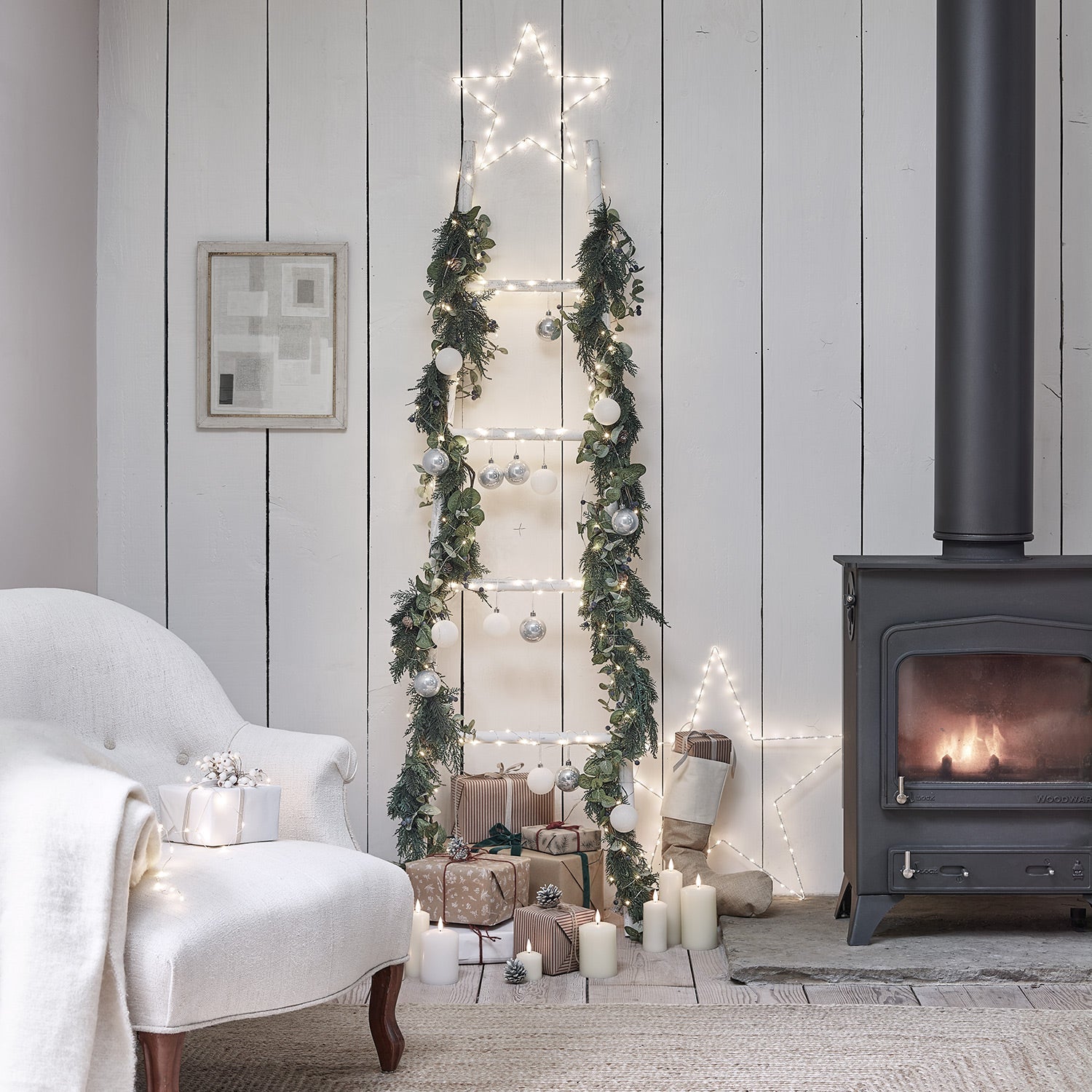 Decoraciones de Navidad Guirnalda con Luces Preiluminadas