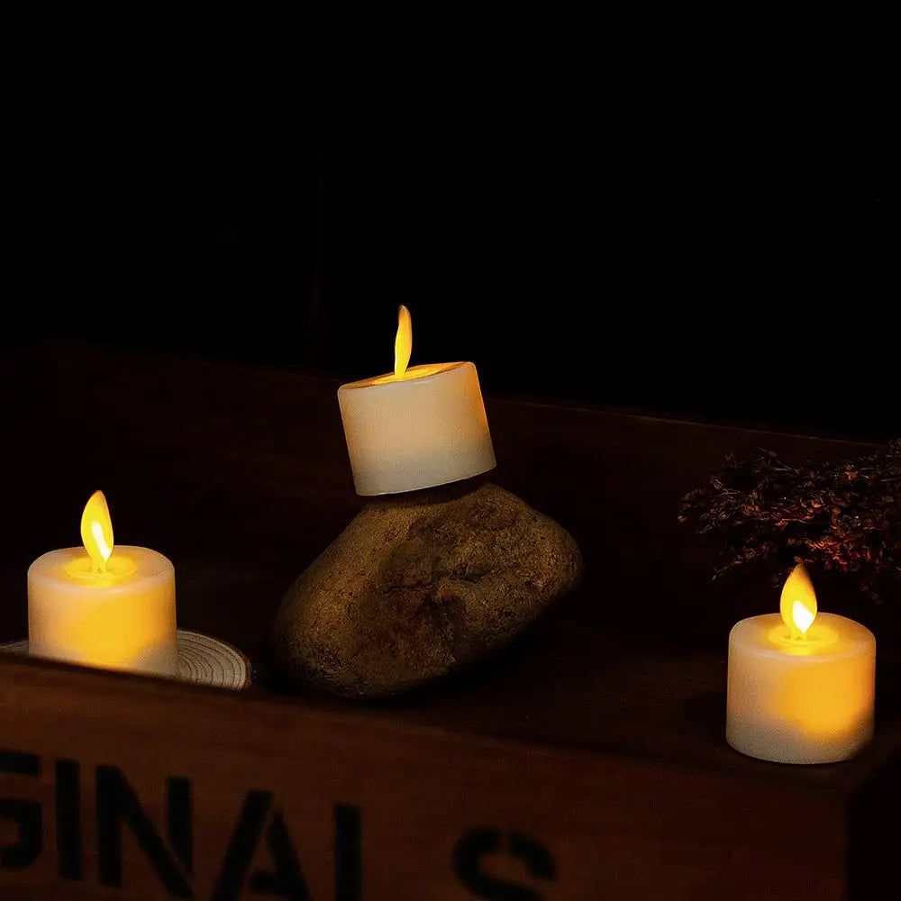 Ensemble de bougies LED avec télécommande et scintillement